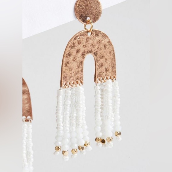 NEW Torrid Gold Beaded Arch Statement EarringS - Picture 4 of 5